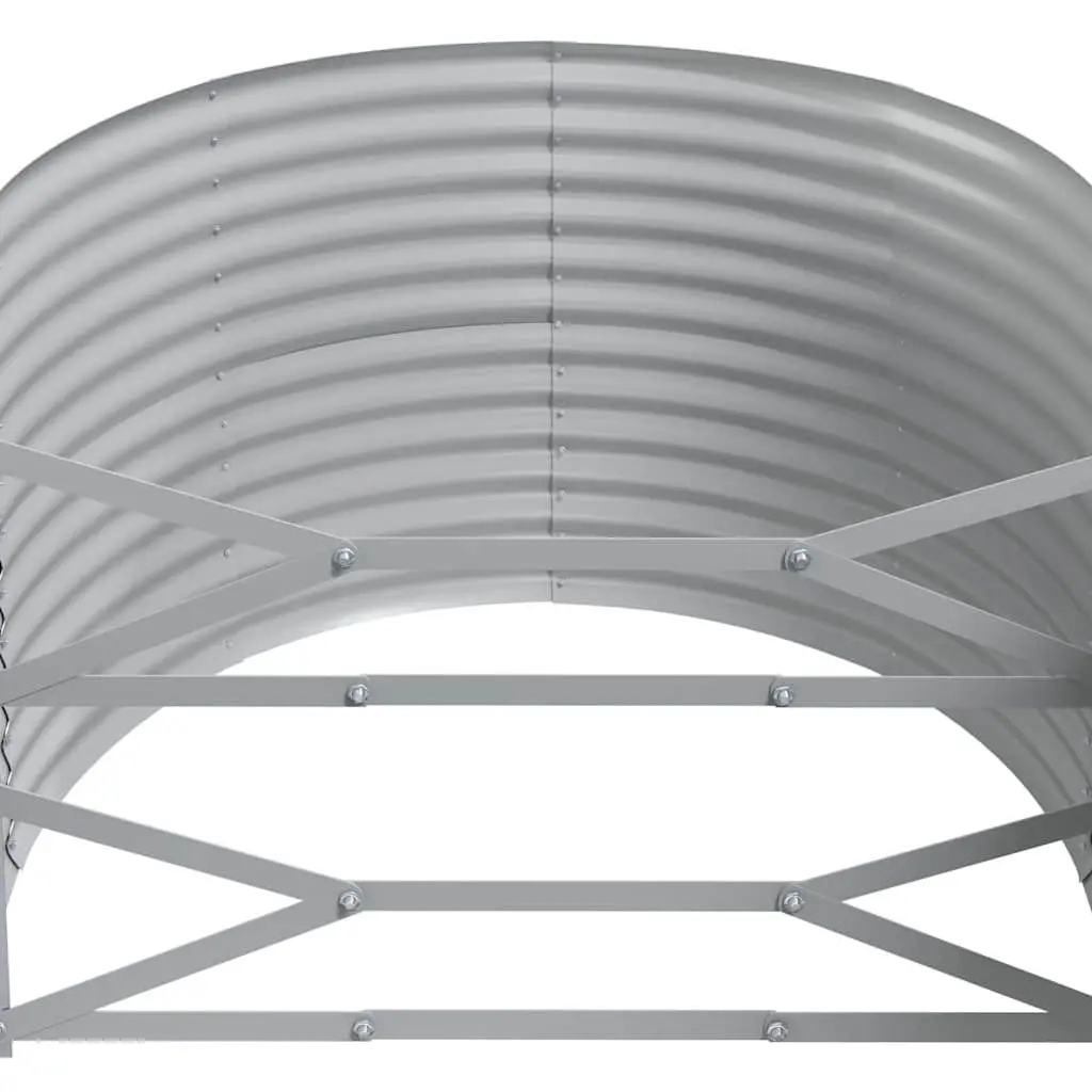 Garden Raised Bed Planter Box Galvanised Steel Frame Outdoor Anthracite 322 x 100 x 68 cm