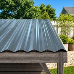 Metal Roof Panels 36 pcs Grey Corrugated Roofing Sheets 60x36 cm Sheds Garages