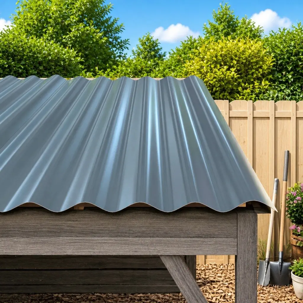Metal Roof Panels Galvanised Steel 80x36 cm Grey Corrugated 12 Piece