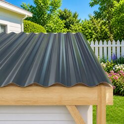Roof Panels 12 pcs Galvanised Steel Corrugated Sheets Sheds Garages 100x36 cm