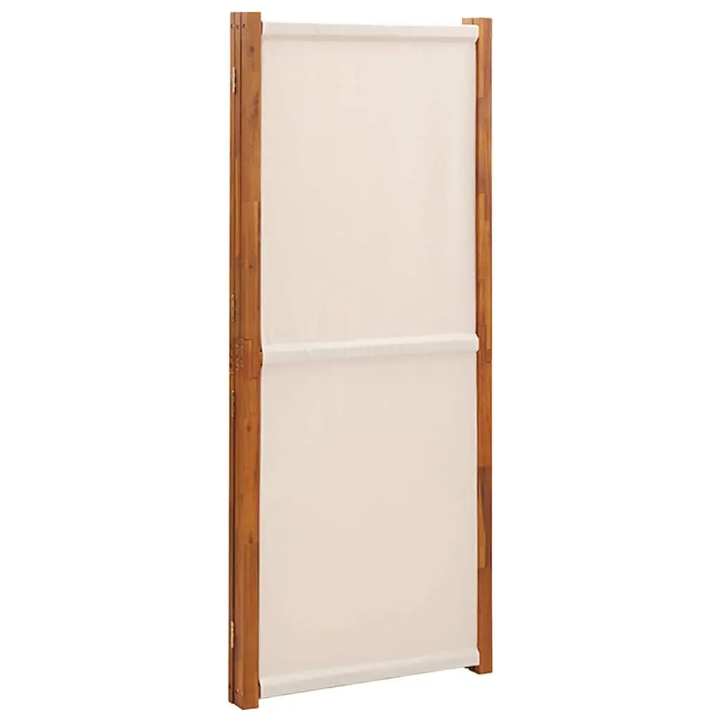 3-Panel Room Divider Cream Folding Partition Indoor Outdoor Privacy Screen