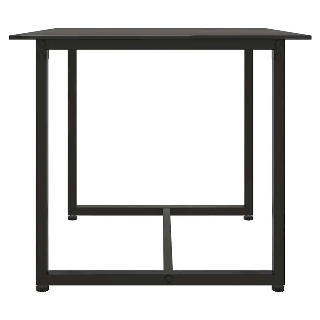 3 Piece Outdoor Lounge Set Poly Rattan Garden Furniture with Cushions Black