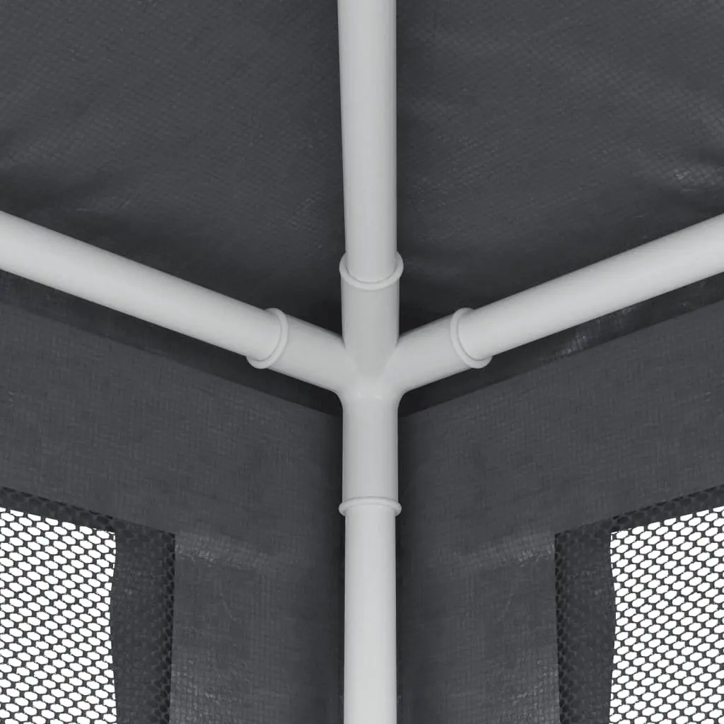 Party Tent Gazebo Outdoor Canopy 3x4m Anthracite with Mesh Sidewalls