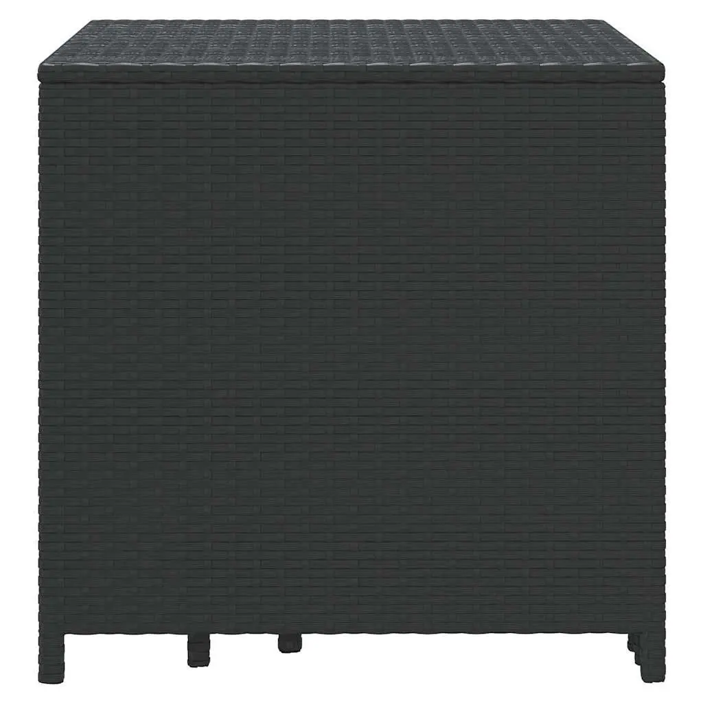 Nesting Tables 3 Pieces Black Poly Rattan End Side Coffee Tables Storage