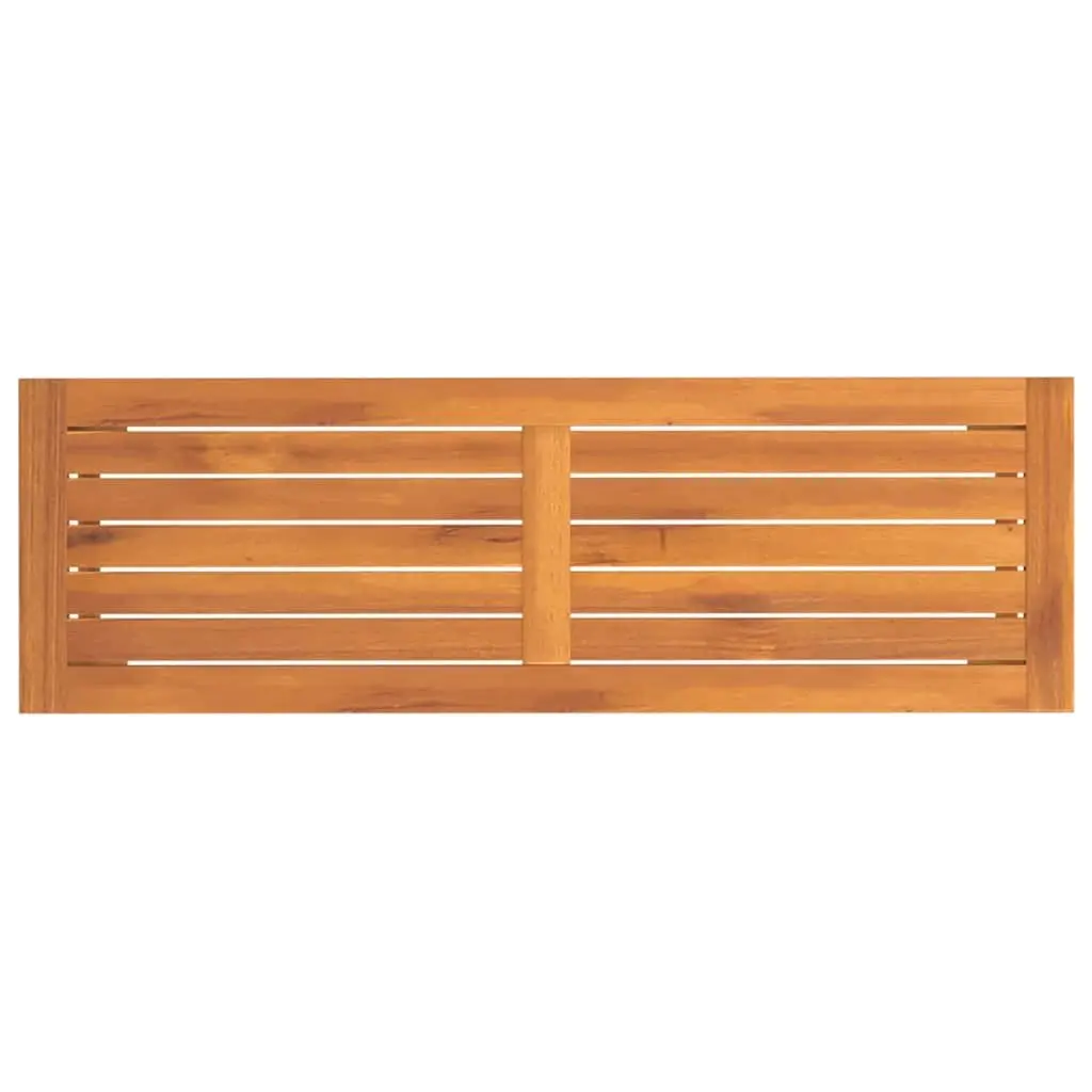 Solid Acacia Wood Garden Bench Sturdy Frame Brown 110x35x45cm