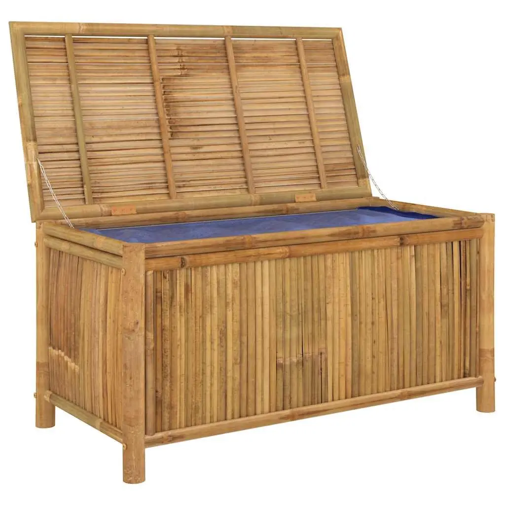 Garden Storage Box Bamboo 110x52x55cm Outdoor Bench Chest Deck Tool