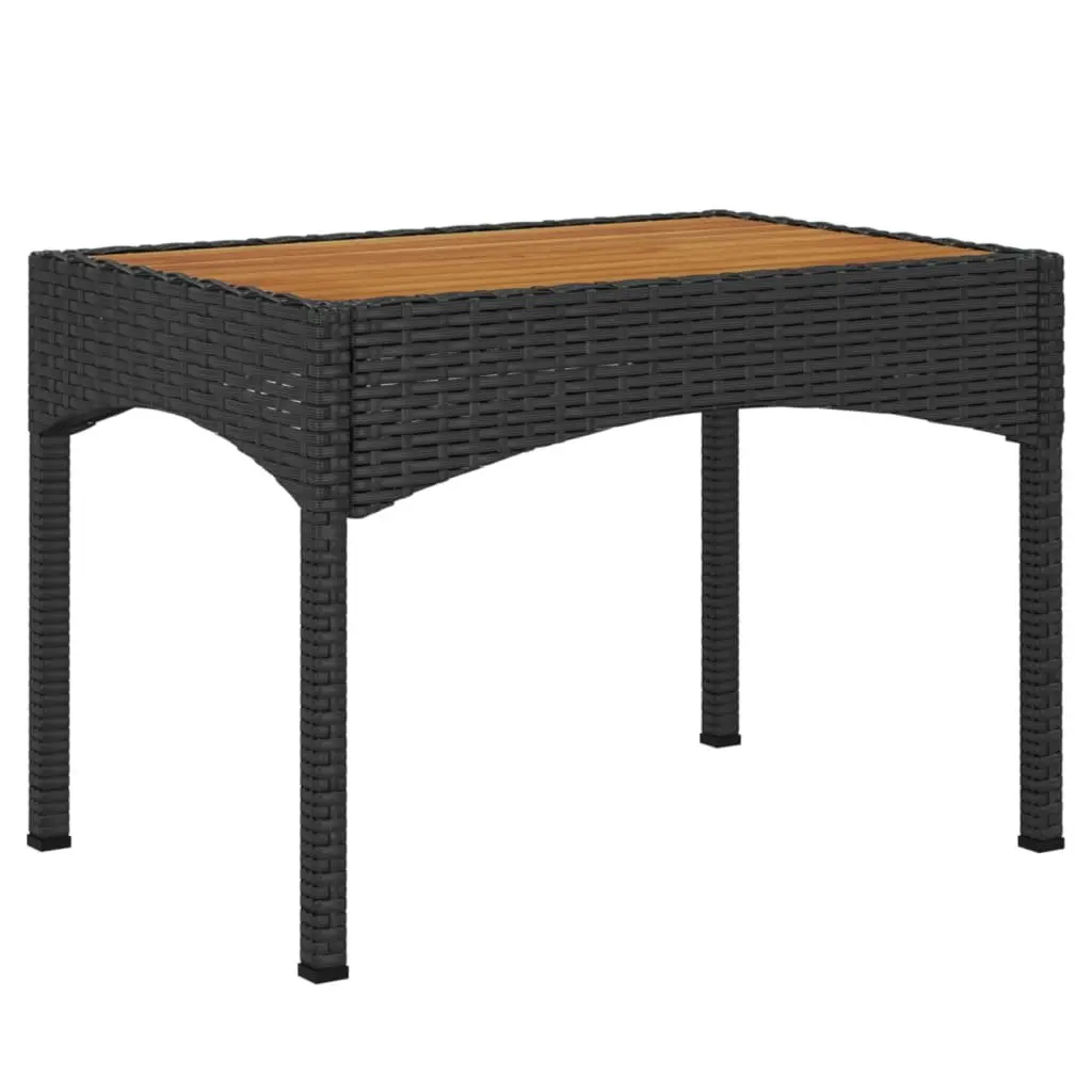 3 Piece Outdoor Garden Lounge Set Black Poly Rattan Furniture with Cushions