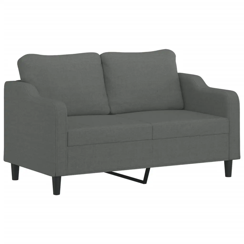 2-Seater Sofa Grey Fabric Modern Lounge Couch 140cm