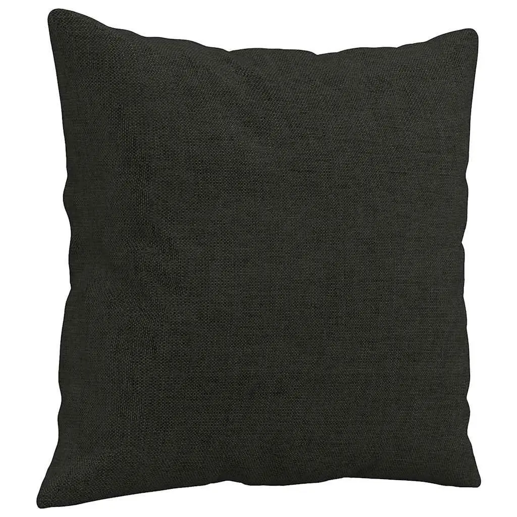 2-Seater Sofa Modern Design Fabric Lounge with Throw Pillows Black 120cm