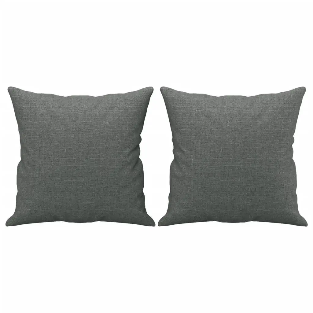 3-Seater Sofa Dark Grey 180cm Modern Lounge with Throw Pillows Fabric Couch