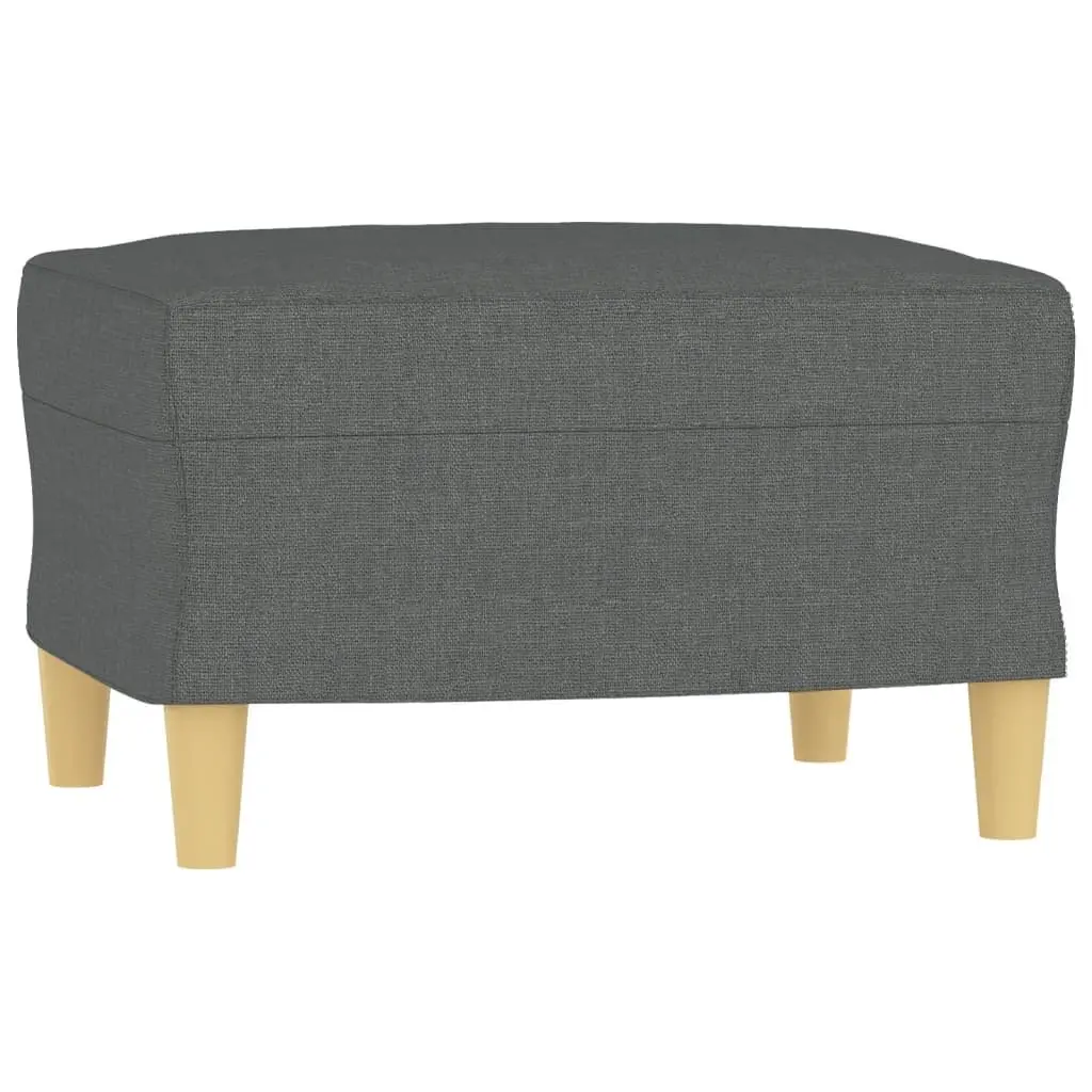 3 Piece Sofa Set Grey Fabric Lounge Suite for Living Room