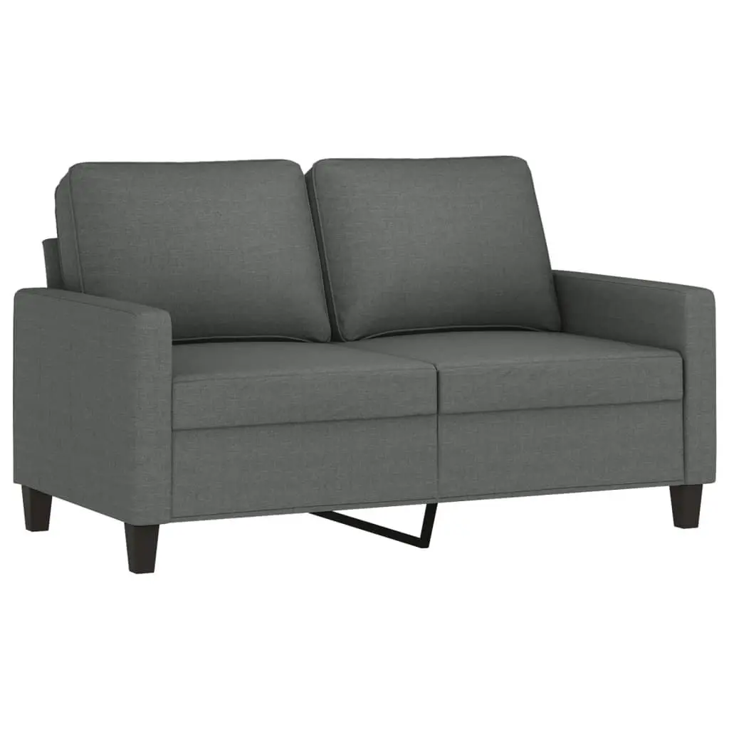 2 Piece Sofa Set Grey Fabric Couch Lounge Suite with Cushions Comfortable