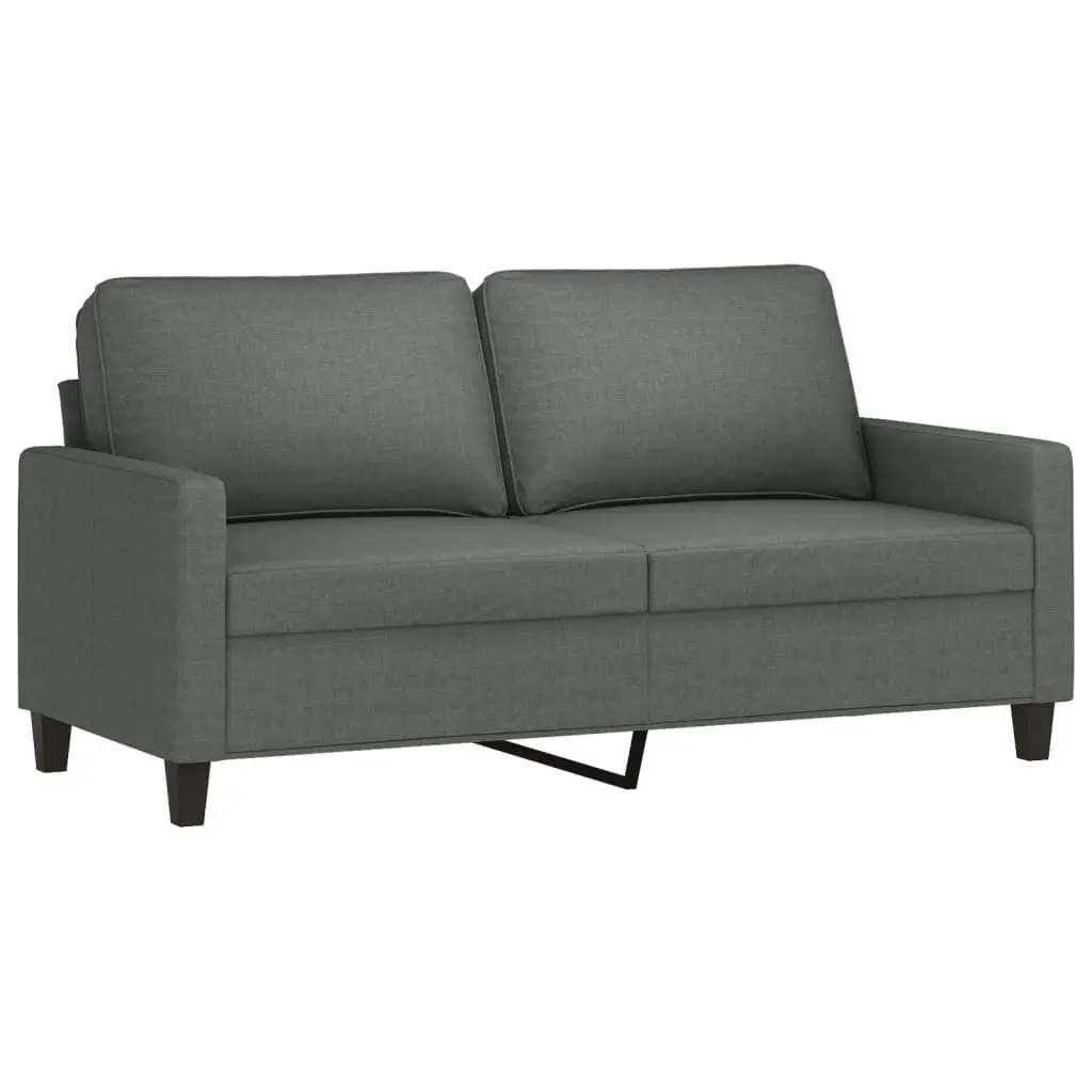 2 Piece Sofa Set Grey Fabric Couch Lounge Suite with Cushions Comfortable