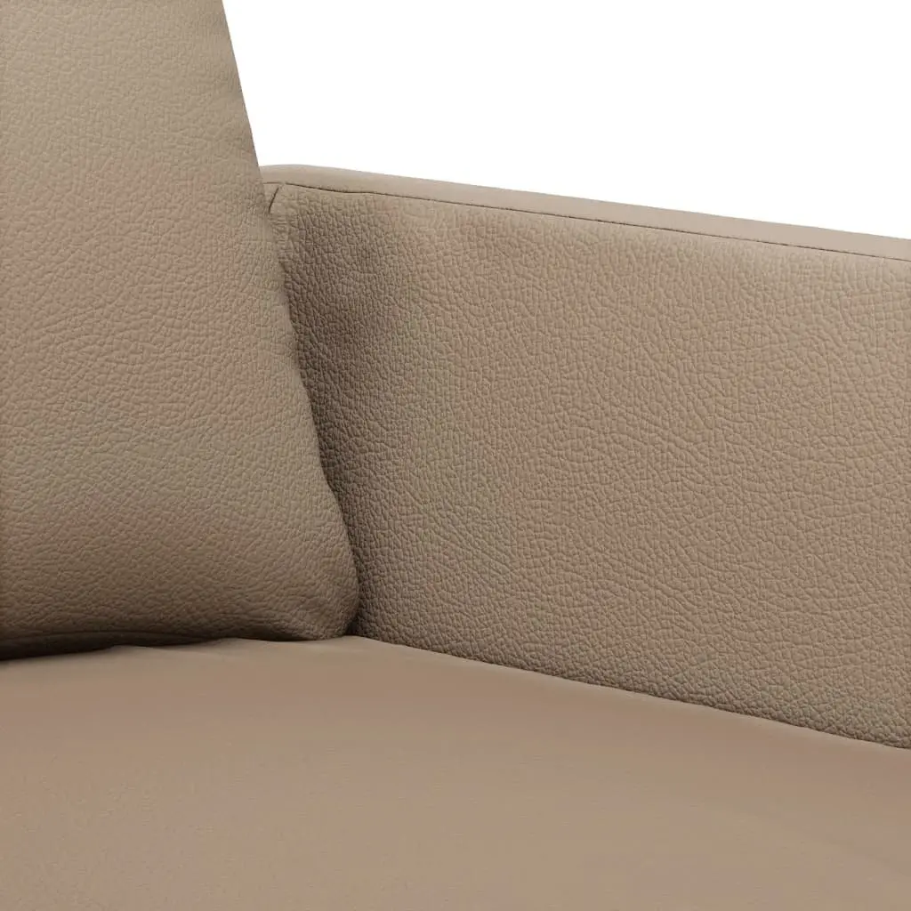 2 Piece Sofa Set Cushioned Brown Faux Leather