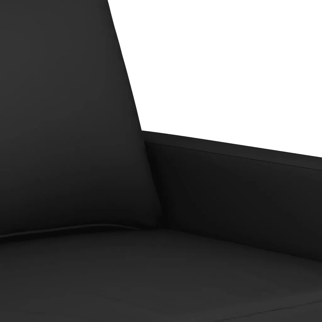 4 Piece Sofa Set Black Velvet with Pillows Footstool Living Room Furniture
