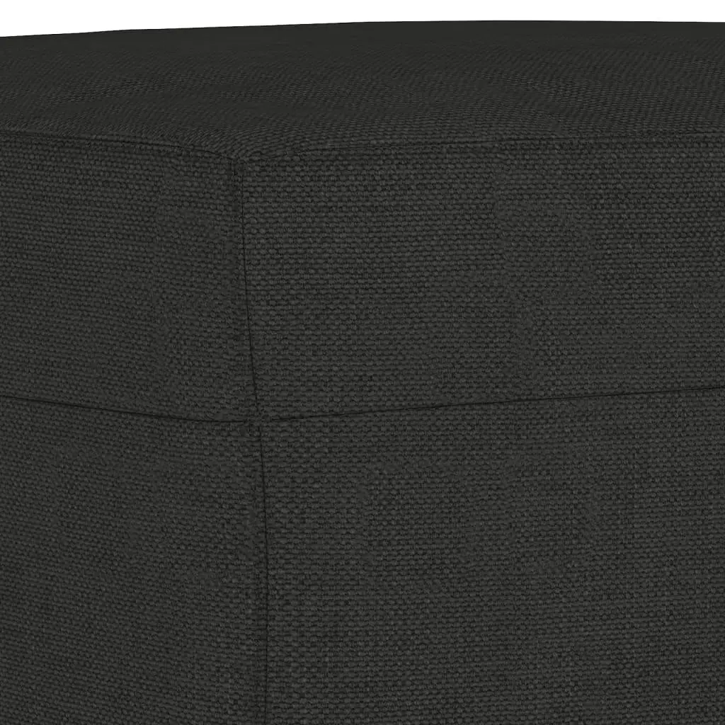 3 Piece Sofa Set with Cushions Black Fabric Living Room Sectional Lounge Suite