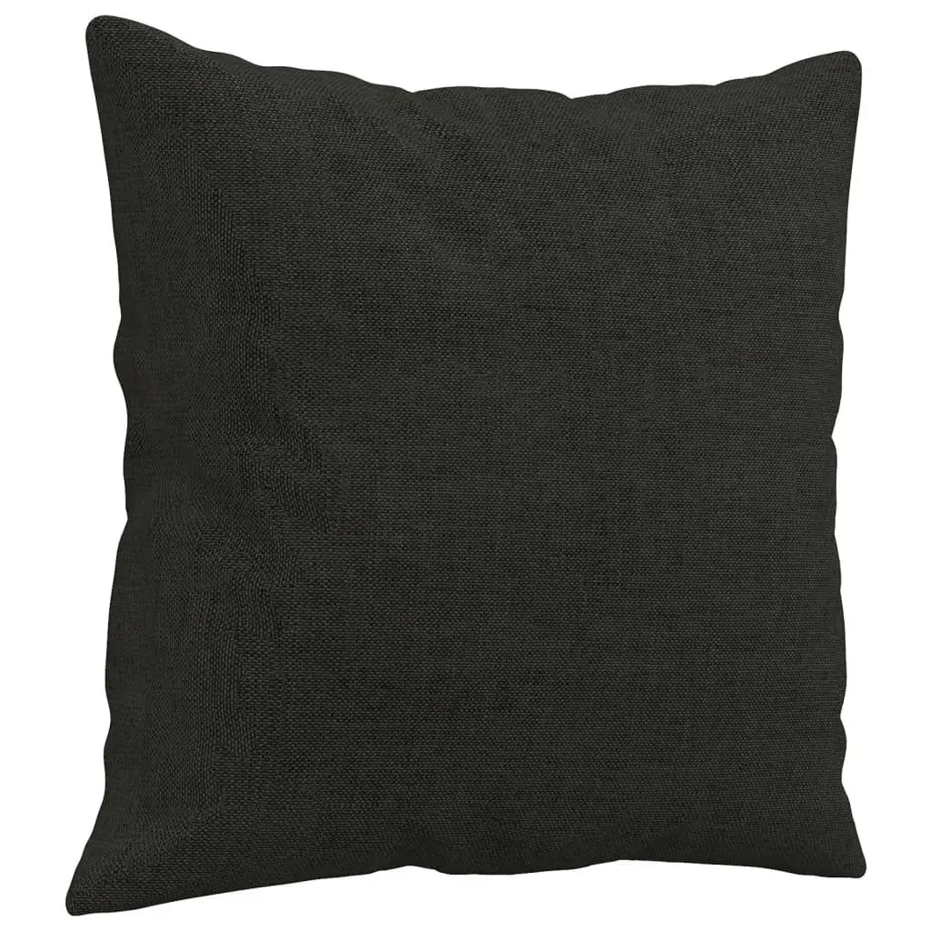 2 Piece Sofa Set Black Fabric Couch Durable Upholstery Living Room Furniture