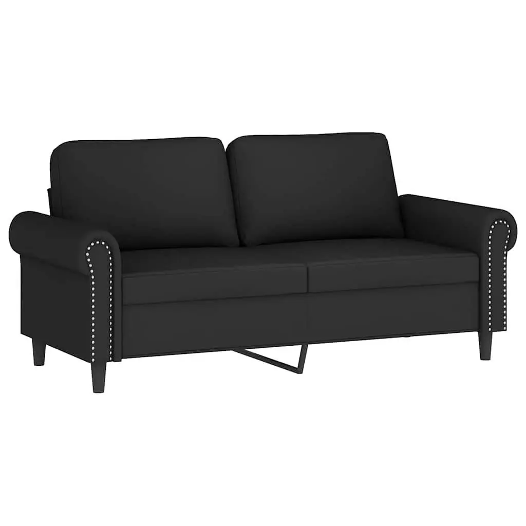 3 Piece Sofa Set Soft Velvet Black Living Room Furniture Couch