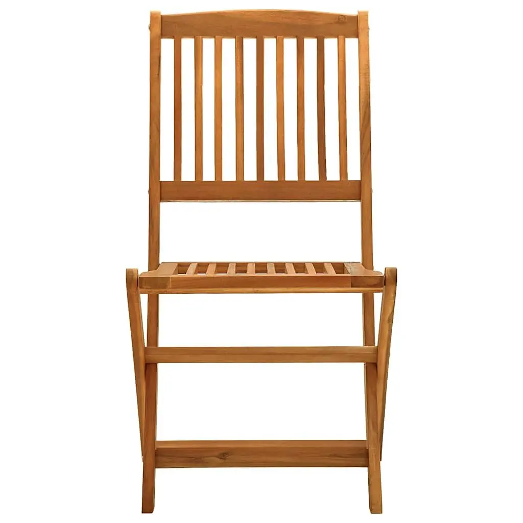 5 Piece Garden Dining Set Solid Acacia Wood Outdoor Furniture Folding Table
