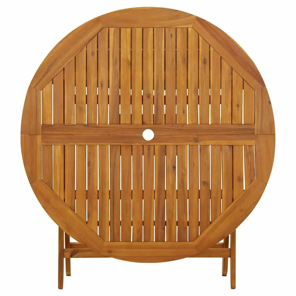 5 Piece Garden Dining Set Solid Acacia Wood Outdoor Furniture Folding Table