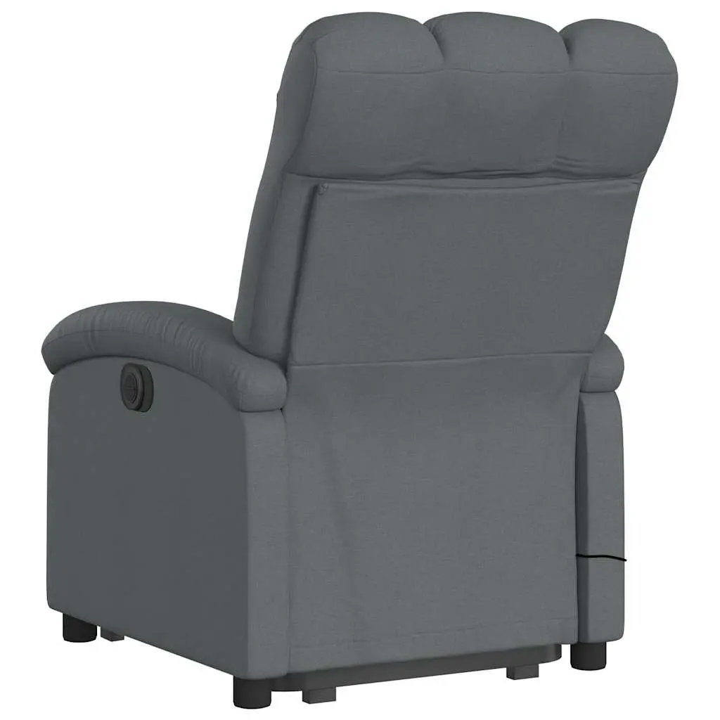 Electric Massage Recliner Chair Power Lift Grey Fabric
