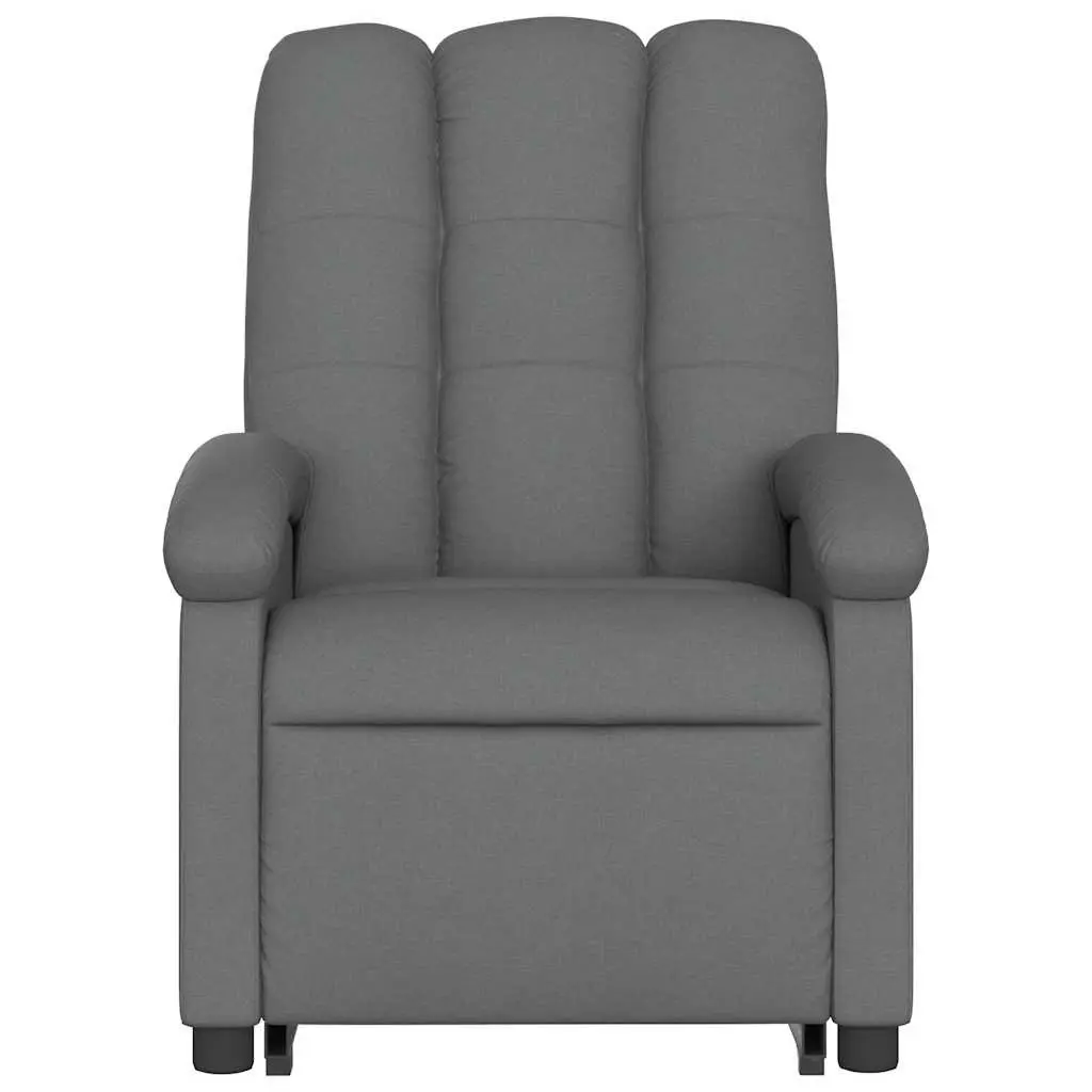 Electric Massage Recliner Chair Power Lift Grey Fabric 135 Degrees