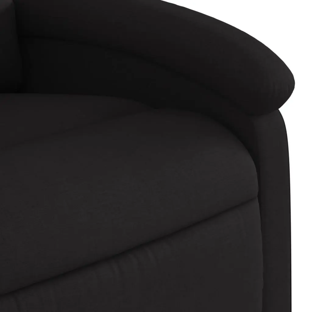 Stand Up Recliner Chair Electric Power Lift Manual Reclining Black Fabric