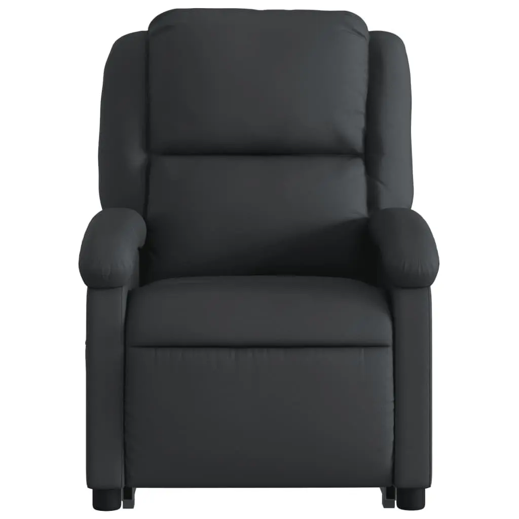 Electric Stand Up Recliner Chair Power Lift Reclining Function Black Leather