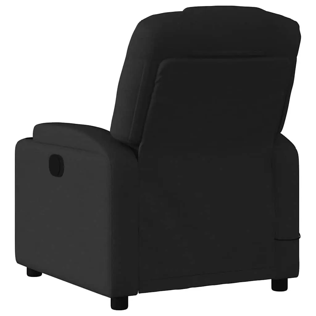 Massage Recliner Chair Manual Reclining 6 Massage Points Black Fabric