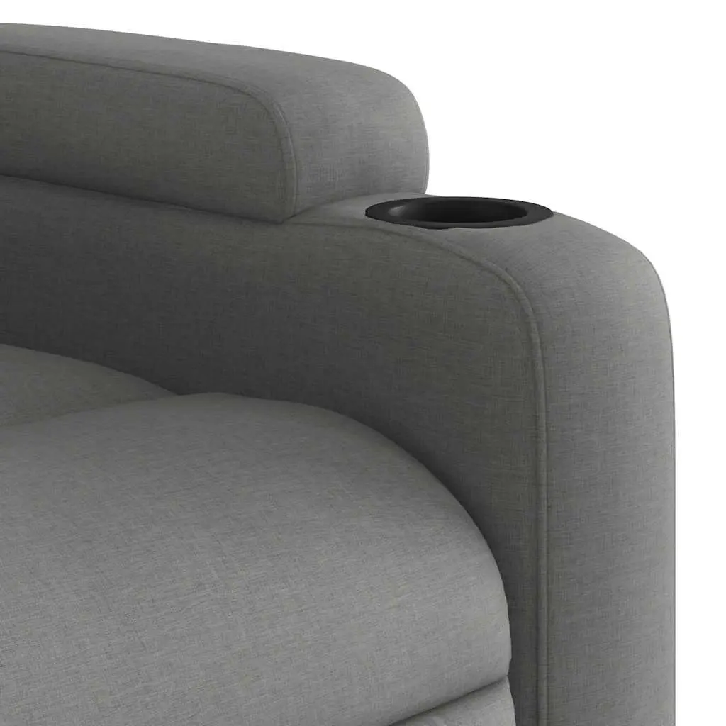 Electric Massage Recliner Chair Electric Reclining Function Grey Fabric
