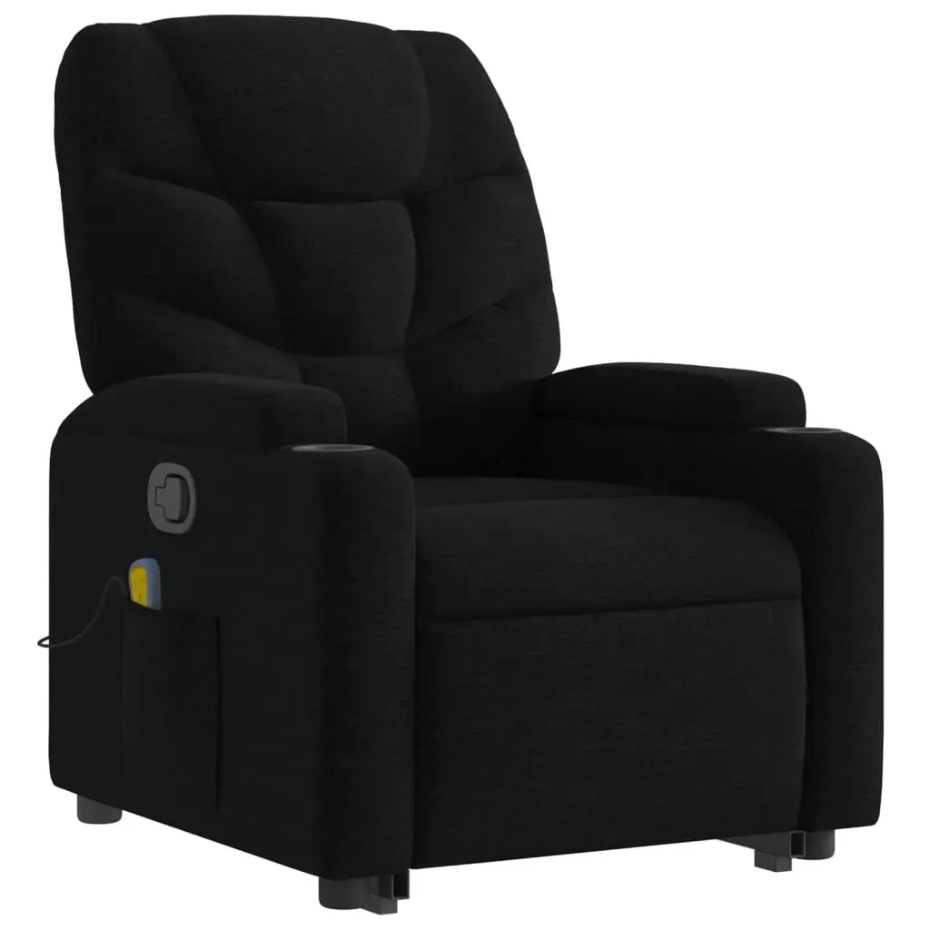 Electric Massage Recliner Chair Power Lift Black Fabric