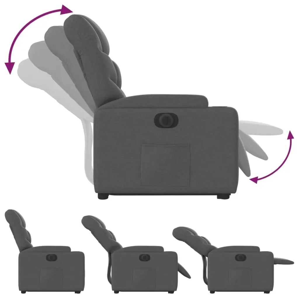 Electric Stand Up Recliner Armchair Power Lift Recline Comfort Grey