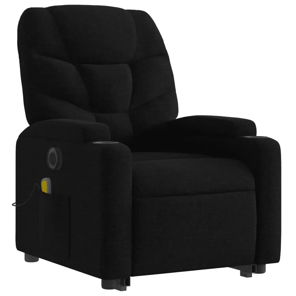 Electric Massage Recliner Chair Power Lift Recline Black Fabric