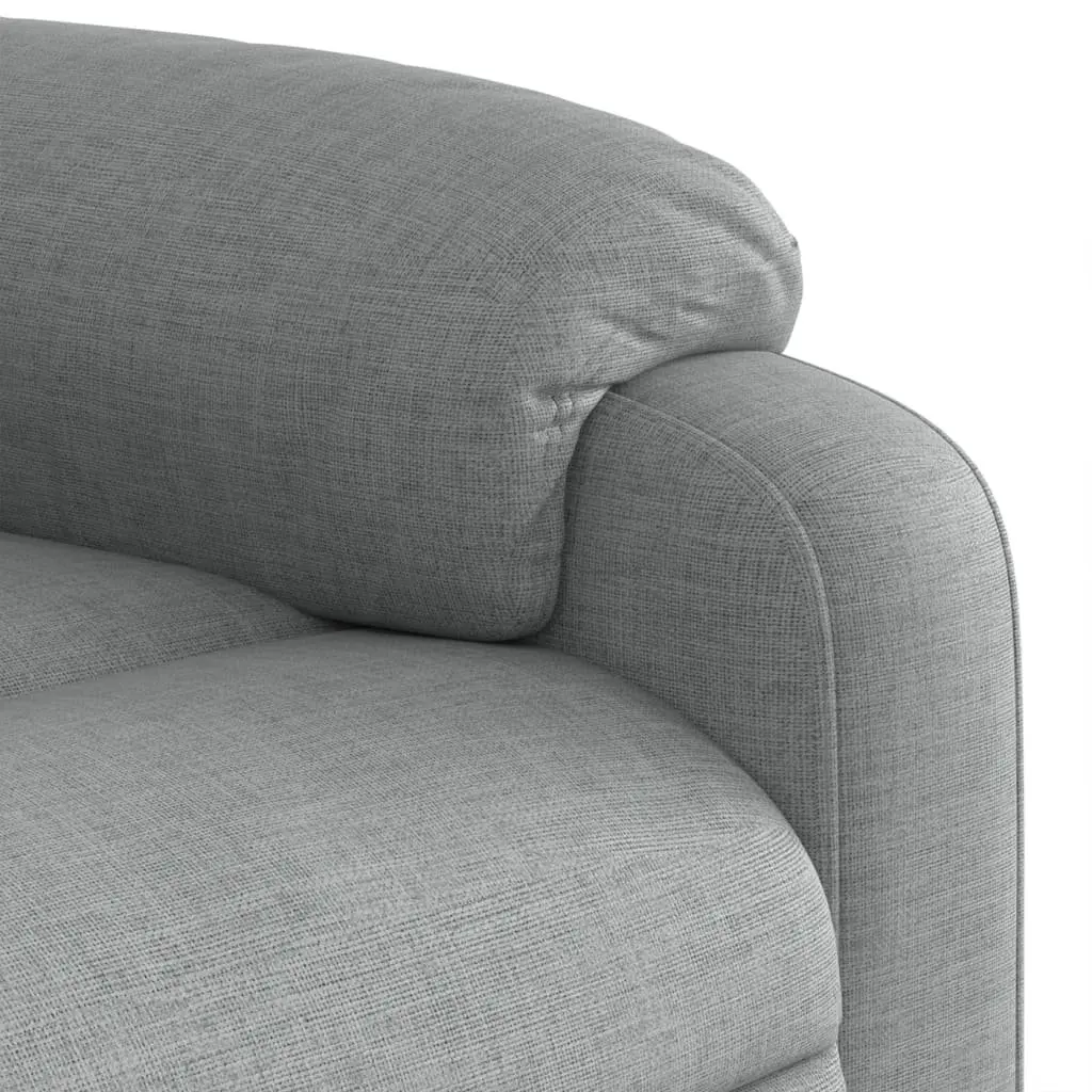 Electric Massage Recliner Chair Grey Fabric Armchair Vibration Relax Lounge