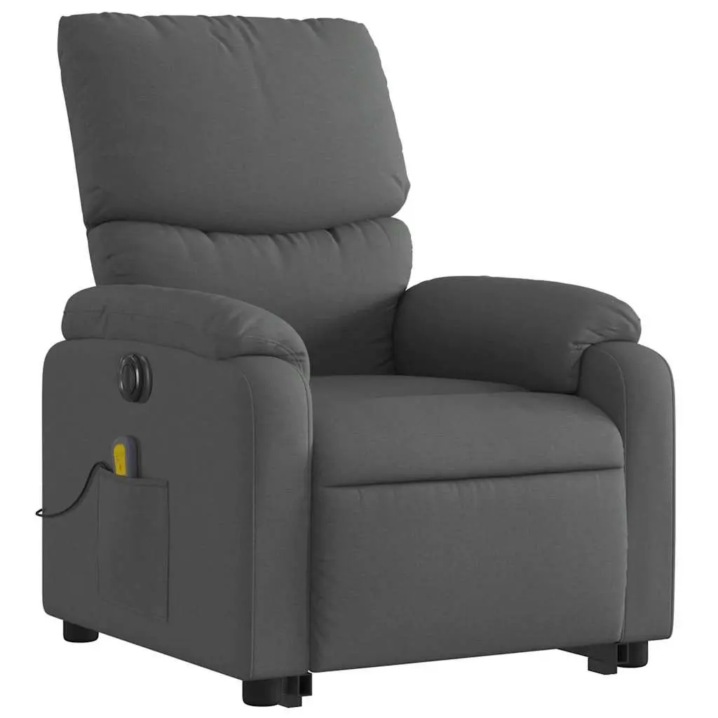 Electric Massage Recliner Chair Power Lift Electric Reclining Grey Fabric