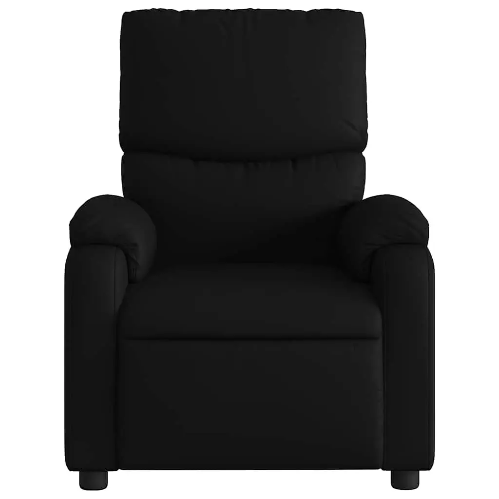 Massage Recliner Chair Manual Recline 6 Vibration Points Black Faux Leather