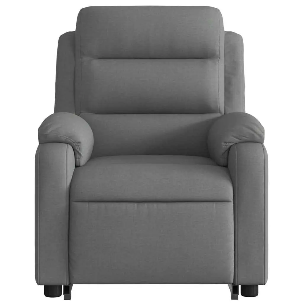 Electric Massage Recliner Chair Power Lift Function Manual Reclining Grey Fabric