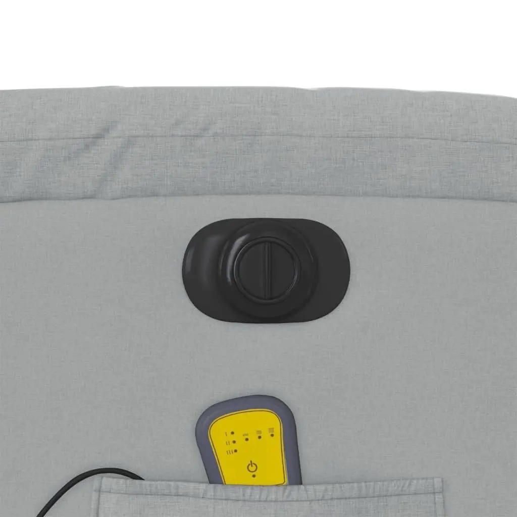 Electric Massage Recliner Chair Power Lift Function Grey Fabric