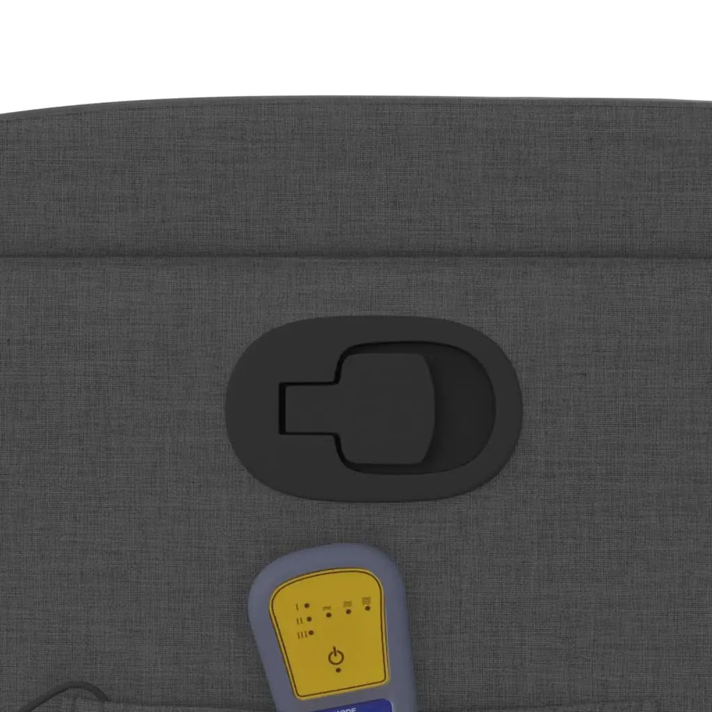 Massage Recliner Chair Manual Reclining Function 135 Degrees Grey Fabric