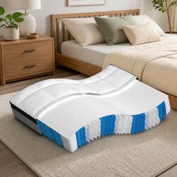 Pocket Spring Mattress Double Size Medium Plus 137x190 cm White Bedroom Sleeping
