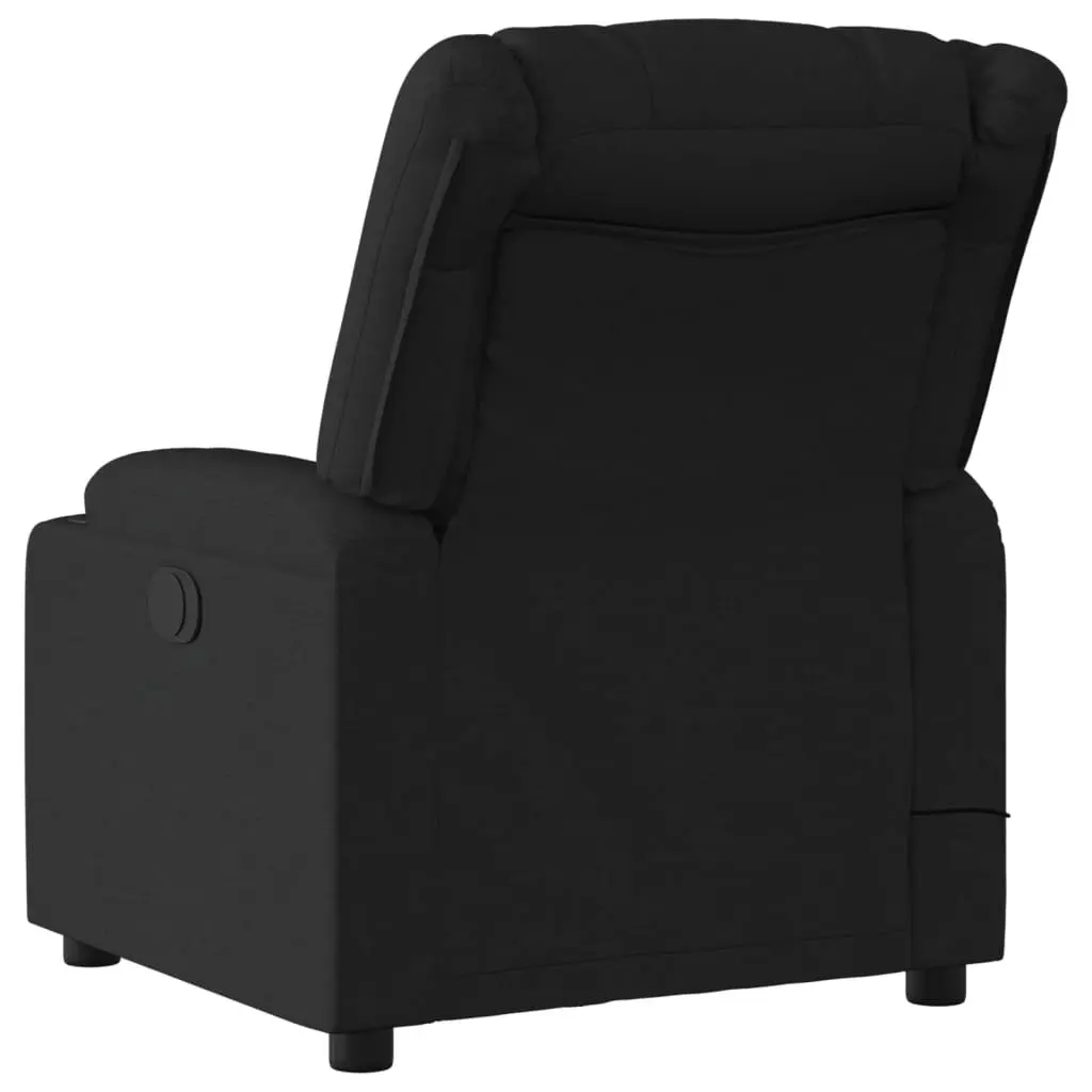 Massage Recliner Chair Manual Reclining Vibration Black Fabric