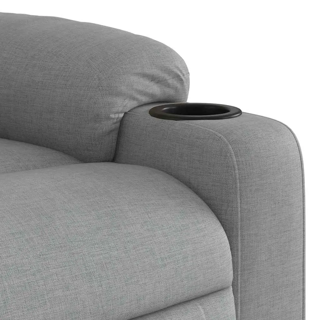 Massage Recliner Chair Manual Recline Vibration Grey Fabric