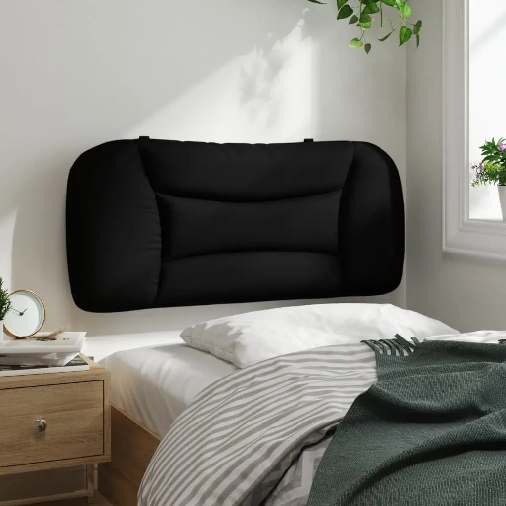 Headboard Cushion Breathable Fabric 90cm Black Wall Mounted Bed Pillow Support