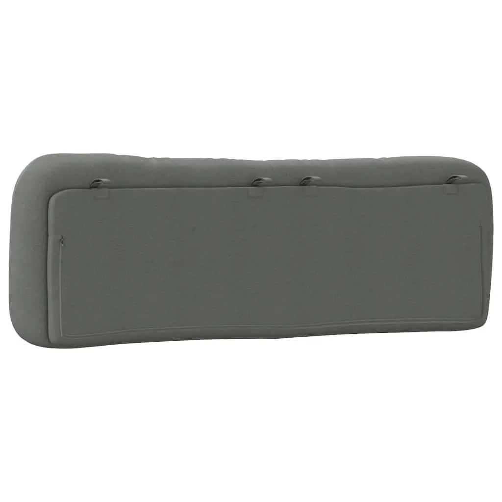 Headboard Cushion Grey Fabric Wall Mounted Bed Pillow 153cm