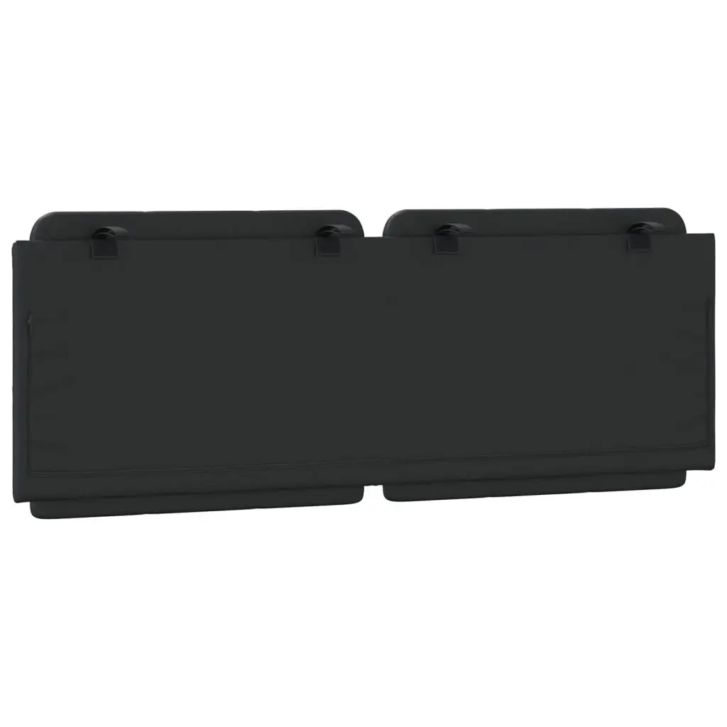 Headboard Cushion Faux Leather Wall Mounted Bed Pillow 137cm Black