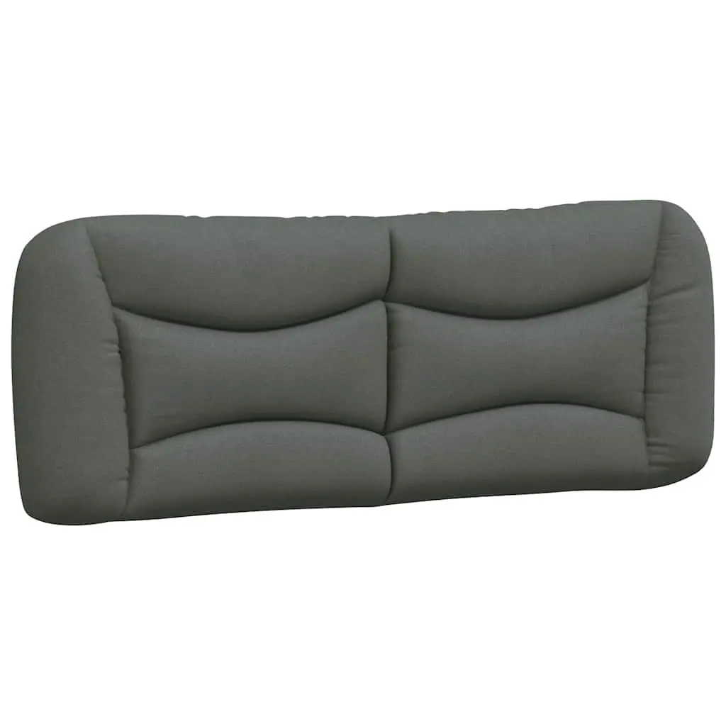Queen Bed Frame Grey Fabric Upholstered Headboard Plywood Slats 152x203cm