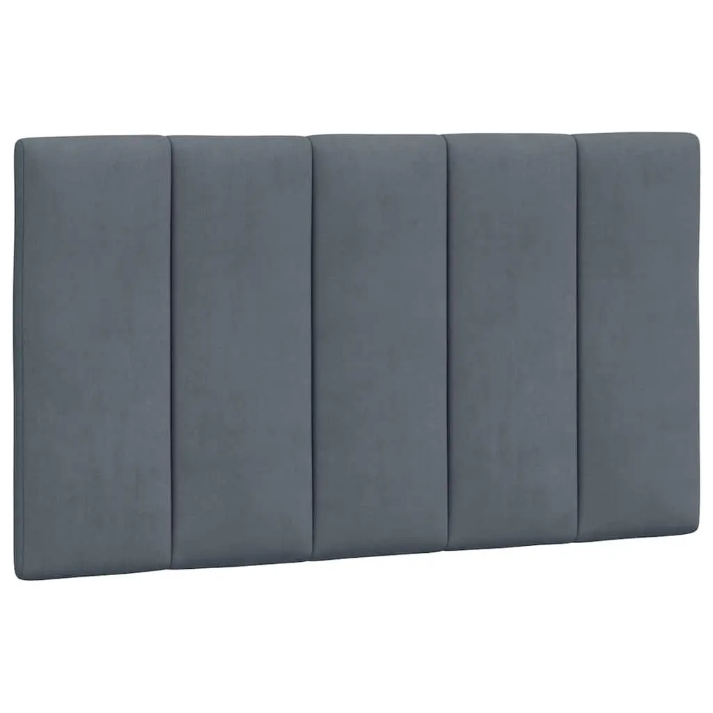Bed Frame Grey Velvet 90x190 cm with Headboard Slatted Base