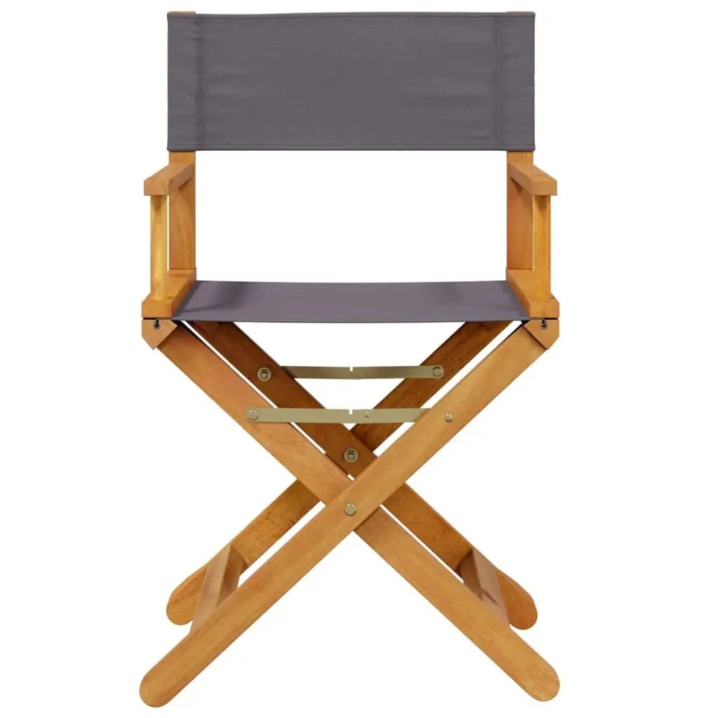 Outdoor Folding Garden Chairs Set Grey Fabric Portable Camping Seating