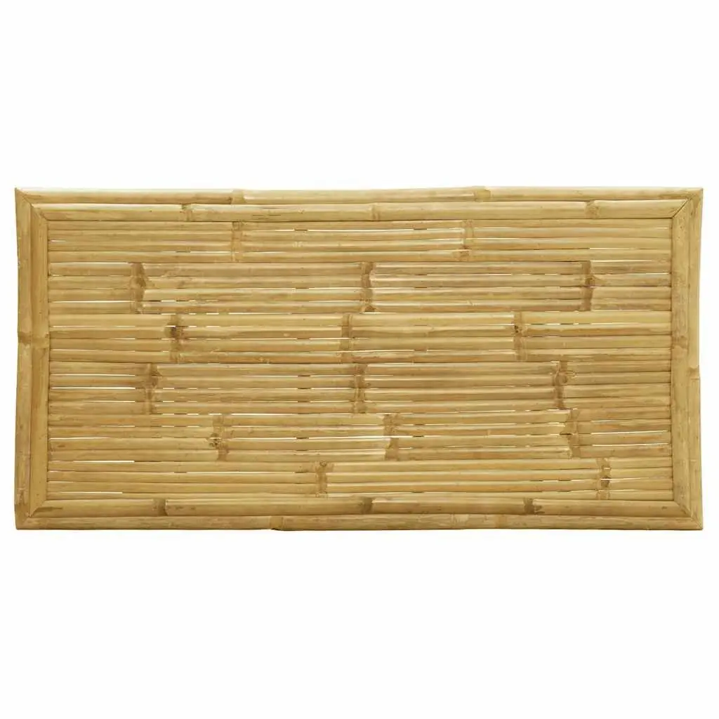 Bistro Set 5 Piece Folding Garden Furniture Bamboo with Cushions Brown