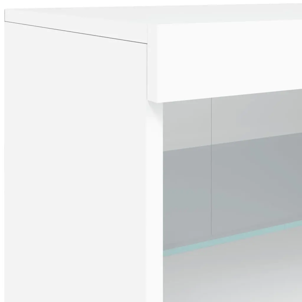 Sideboard with RGB LED Lights Modern Storage Cabinet 162x37x67cm White